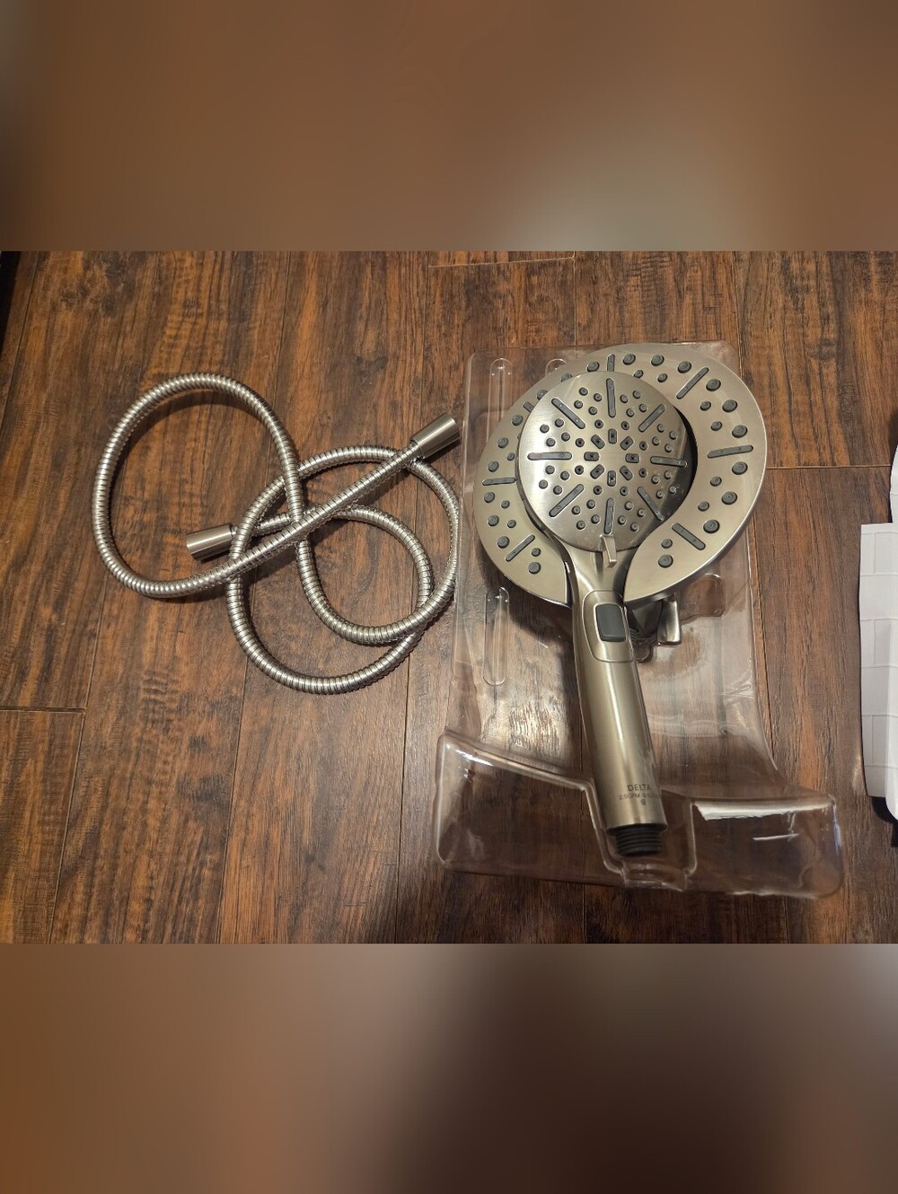 Delta In2ition 2-in-1 dual shower head in brushed nickel